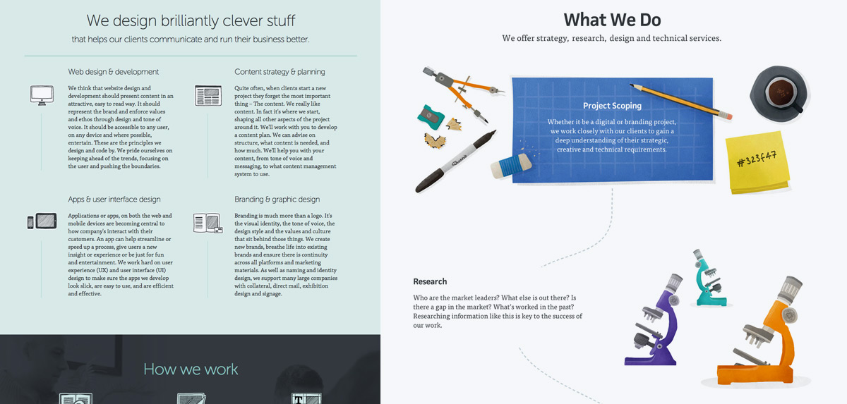 Our new What we do page