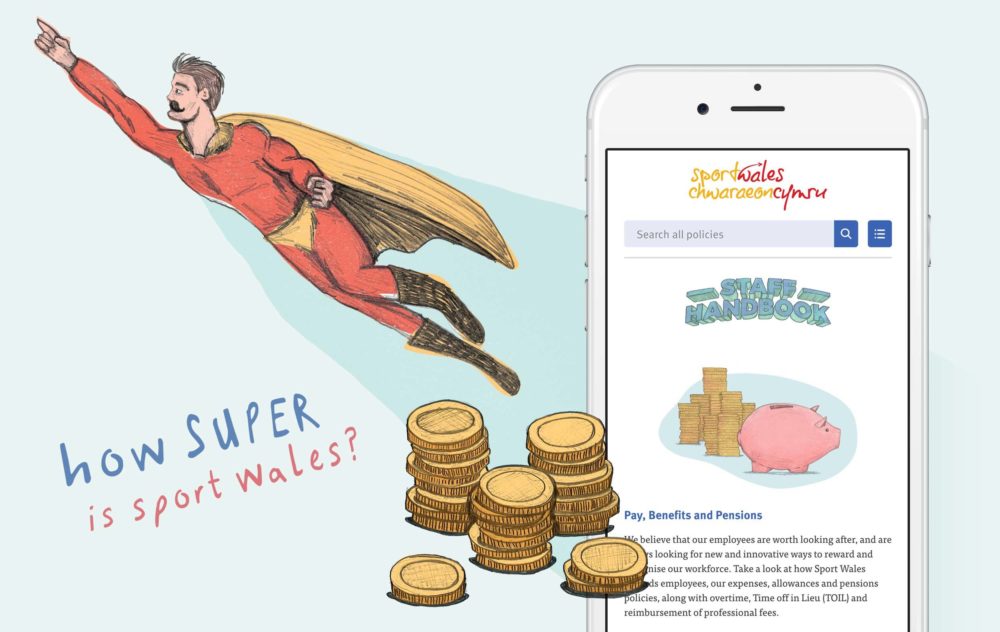 Brand, illustration and web design for Sport Wales