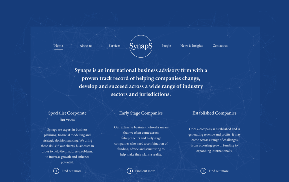 Synaps website redesign